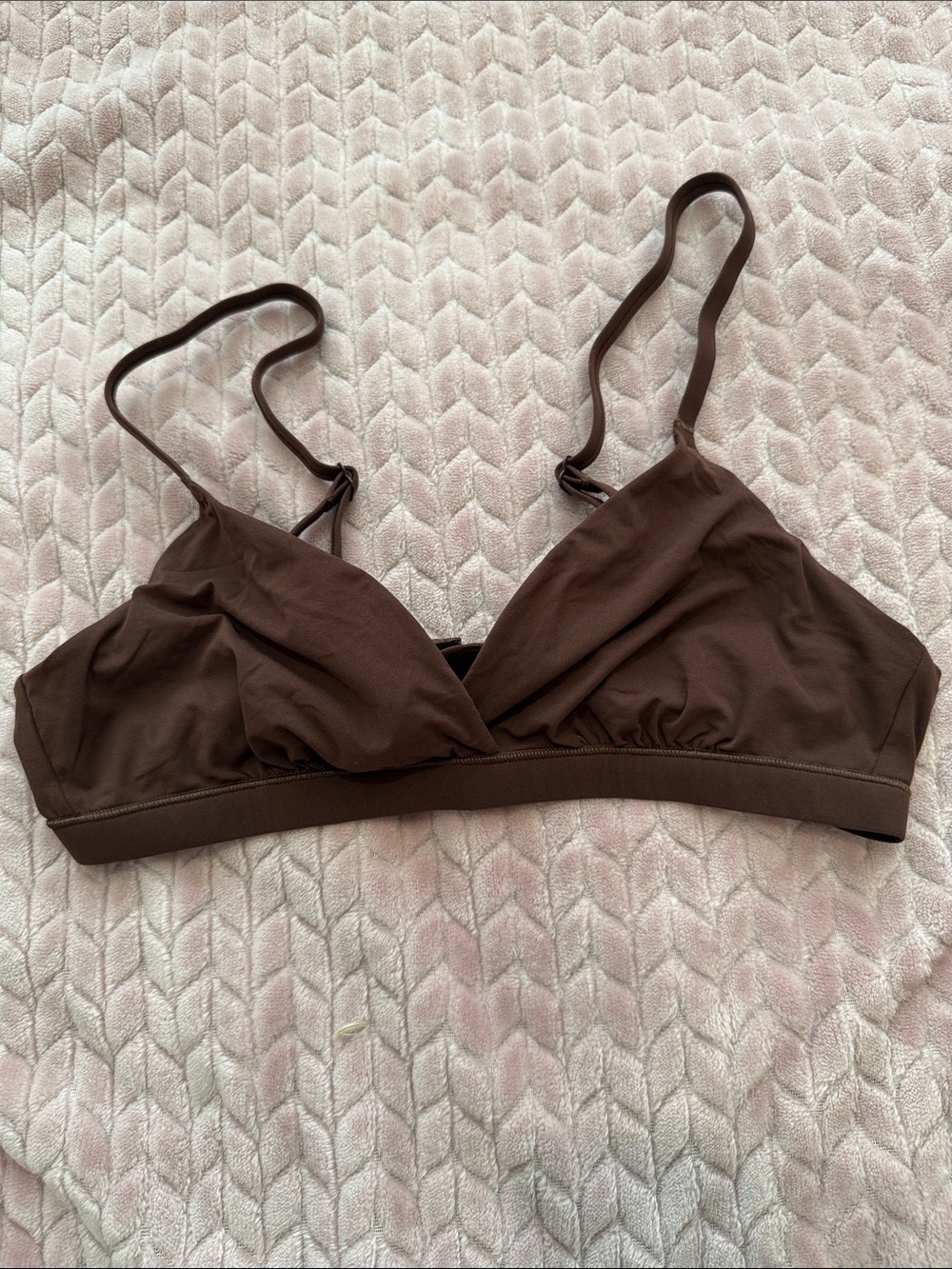 Quince Chocolate Brown Wireless Triangle Bralette